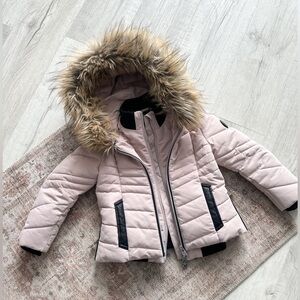 Point Zero Winter Hooded Jacket- Removable Fur- Blush - Size 5